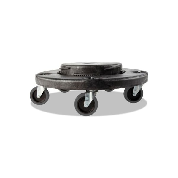 Rubbermaid Commercial Rubbermaid Brute Quiet Dolly, 250 lb. Capacity, 18 1/4in Dia., Black - FG264043BLA - main